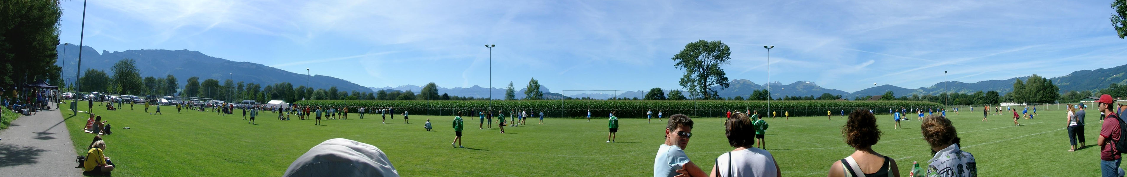 Panoramablick über die Sportanlage