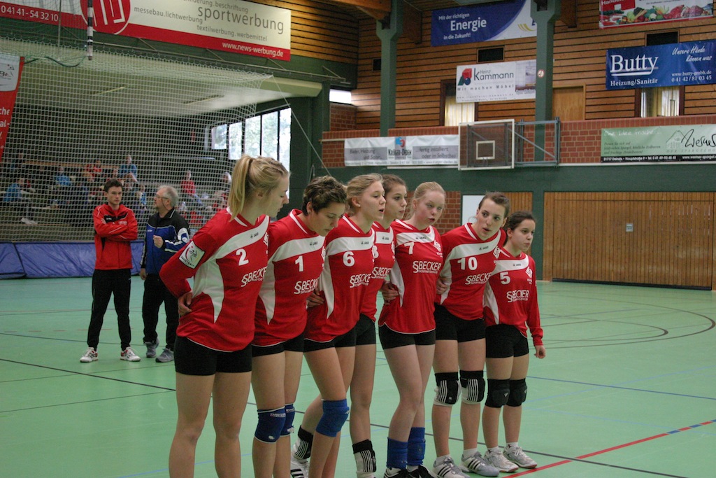 Die Mannschaft bei der Begr��ung