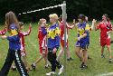 (Kirchen in roten Trikots) Theresa Halbe, Paulina Pfeifer, Kristin Cremer, Nele Stang, Madeline Nievel