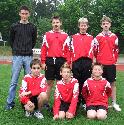 hinten: Trainer S�ren Ebel, Maximilian Schwertel, Philipp Fa�bender, Tim Fischer<br>vorne: Tim Heidemann, Lukas Oldemeier, Nico Hammer