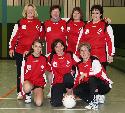 Britta Schindler, Simone Schroeter,  Michaela Hammer, H. Halbe <br> vorne: Selina Pees, Anke Schupp, Beate Rommersbach