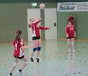L. K., Pia Thiel, Anna Rommersbach, Trainerin Josefine Pfeifer