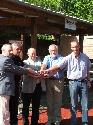 Klaus Acher (Vorsitzender LG Sieg), Gerhard Glckner (Abteilungsleiter Faustball, VfL Kirchen), Werner Neuhaus (1. Beigeordneter der Stadt Betzdorf), Klaus Rathke (stellv. Schulleiter BBS Betzdorf-Kirchen), Markus Brendebach (Brendebach Ingenieure GmbH)