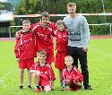 Simon Rommersbach, Justus Parussel, Phil Elzer, Trainer Robin Schuh <br>vorne: Samuel Manca, Tobias Rathmer