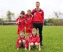 v.l.: hinten: Phil Elzer, Dustin Glsemann, Trainer Robert Pfeifer<br>vorne: Noah Hse, Tobias Rathmer
