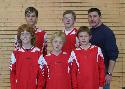 hinten: Tobias Schmidt, Christian Weber, Betreuer Stephan Schiep<br>vorne: Chris K�tting, Robert Pfeifer, Robin Schuh